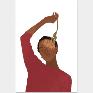 African american black woman minimal design Posters and Art